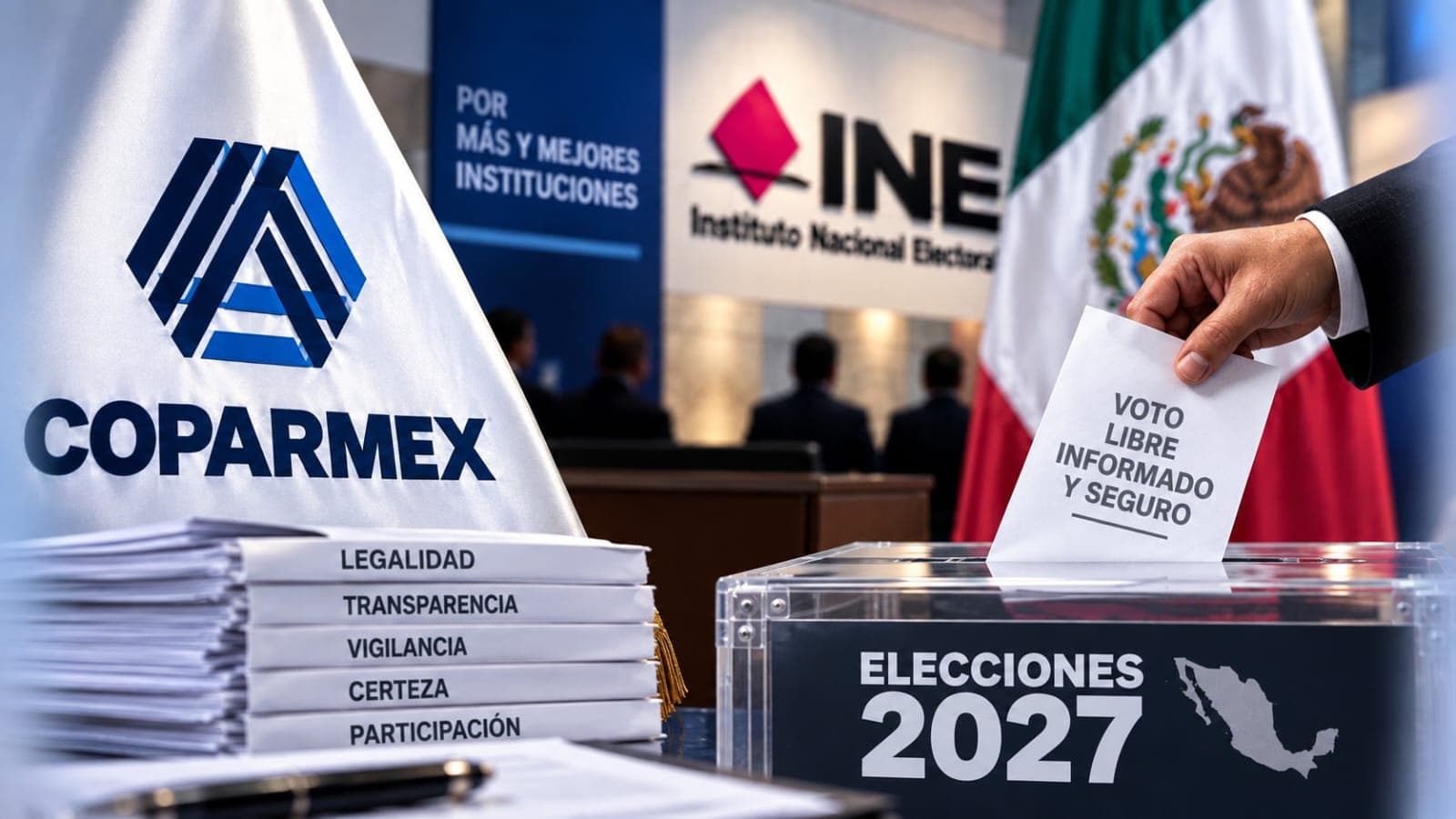 COPARMEX pide más vigilancia rumbo a 2027 y advierte reducción de controles electorales