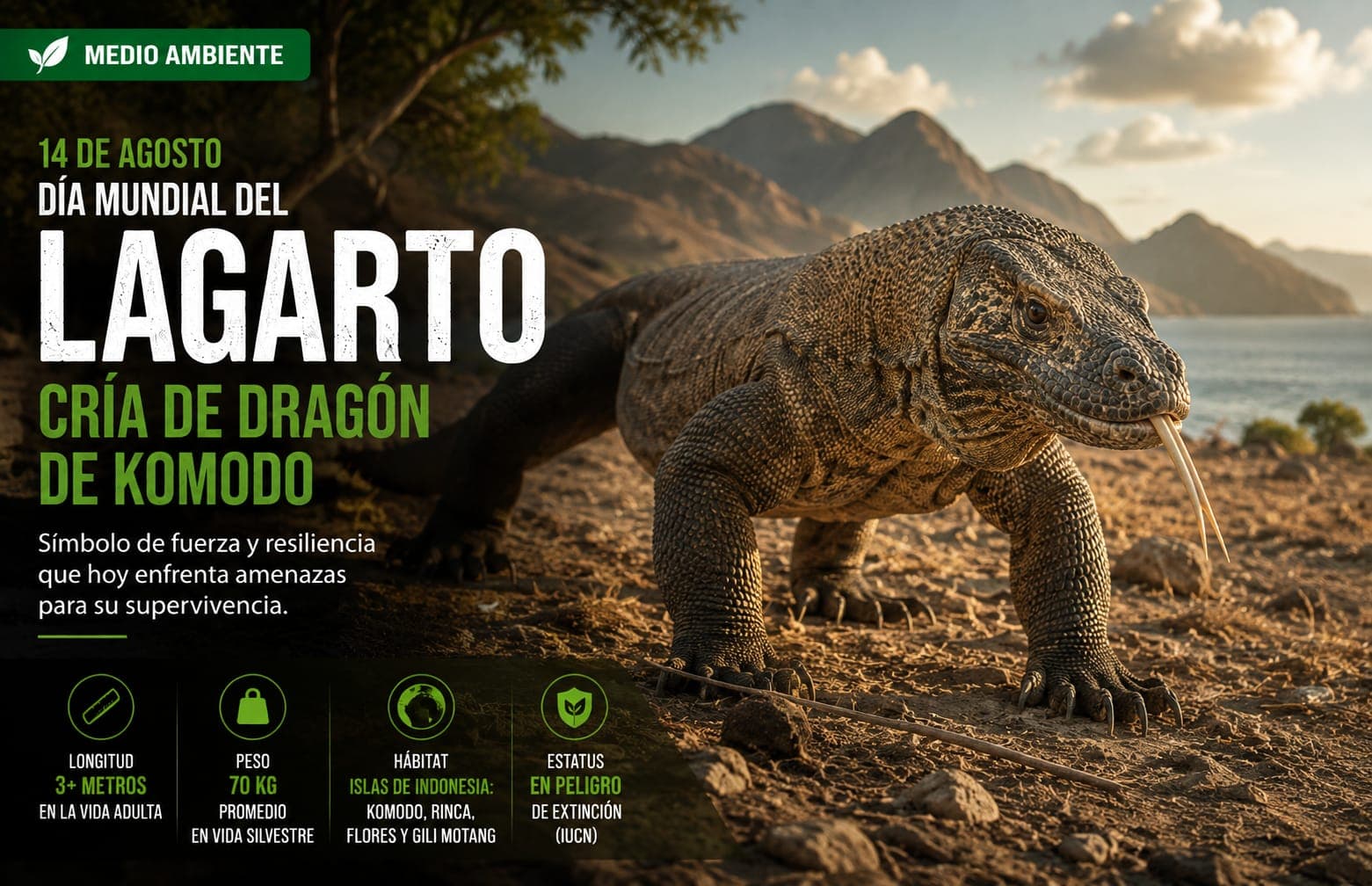 Nace un dragón para evitar su extinción: el gigante de Komodo lucha por sobrevivir