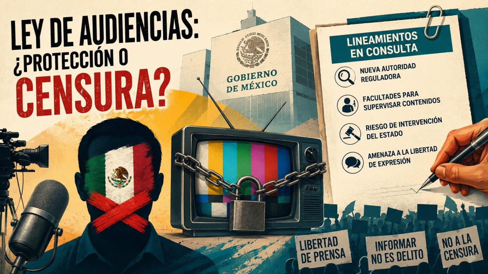 Alertan riesgo de censura por nuevos lineamientos de audiencias