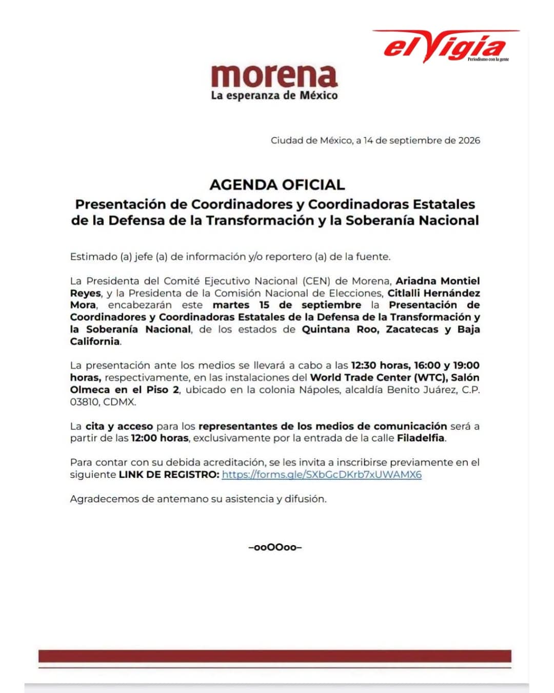 Morena presentará este martes a su coordinador estatal en Baja California