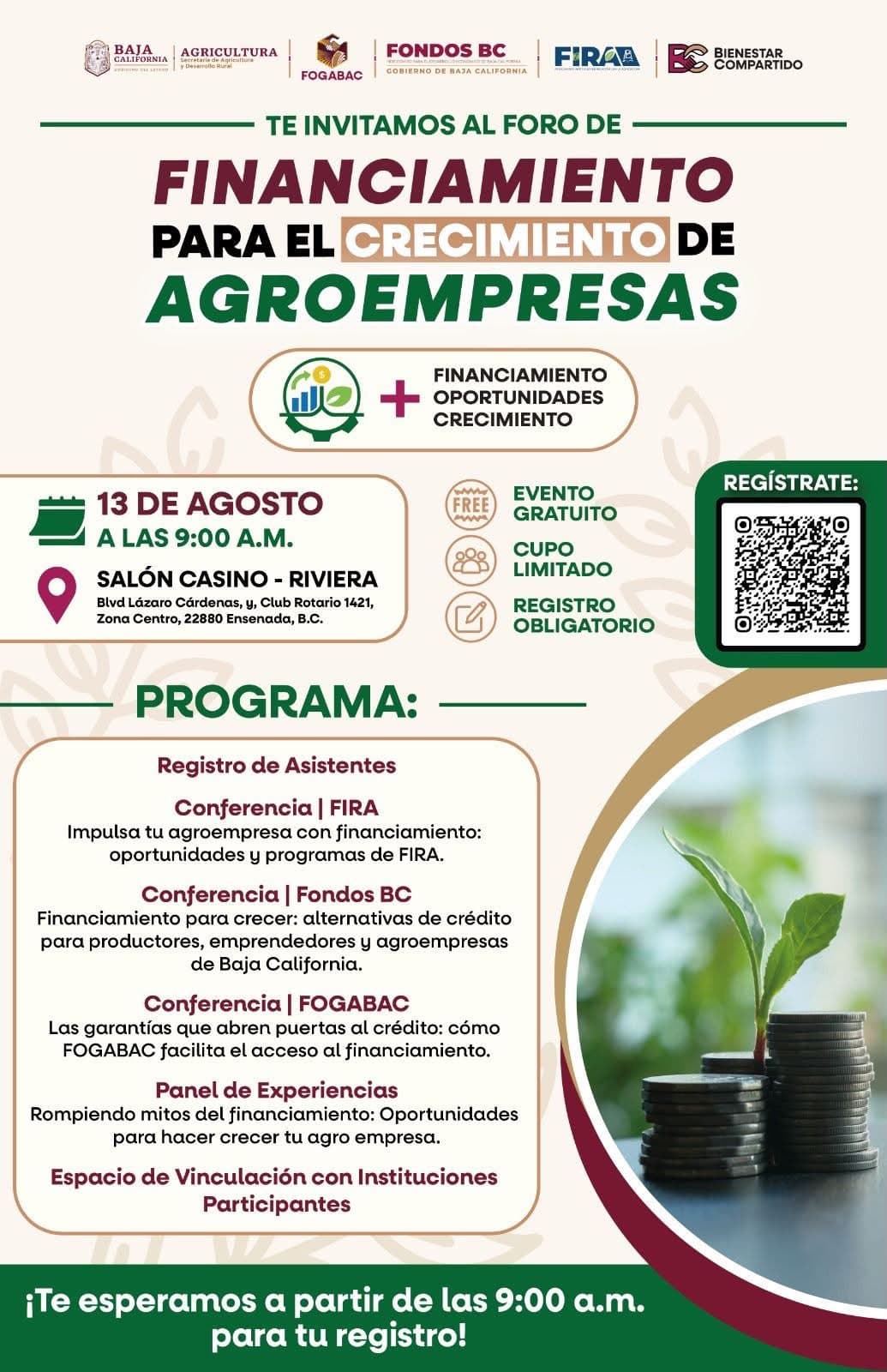 Invitan a Foro de Financiamiento para impulsar el crecimiento de agroempresas en Ensenada