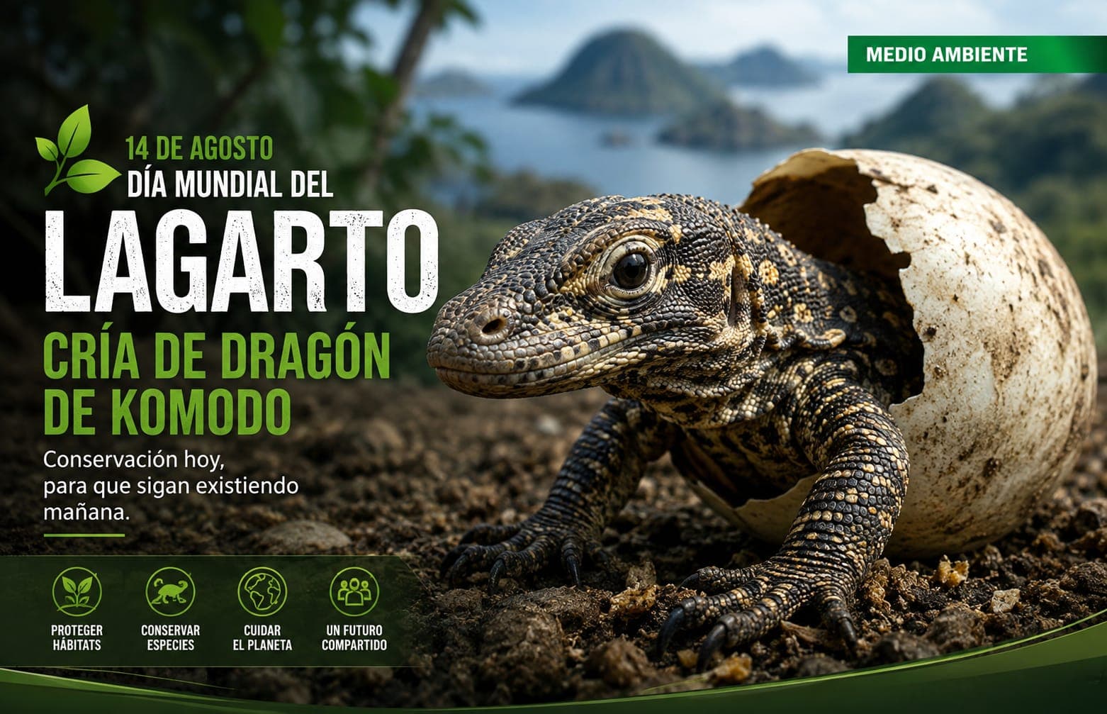 Nace un dragón para evitar su extinción: el gigante de Komodo lucha por sobrevivir