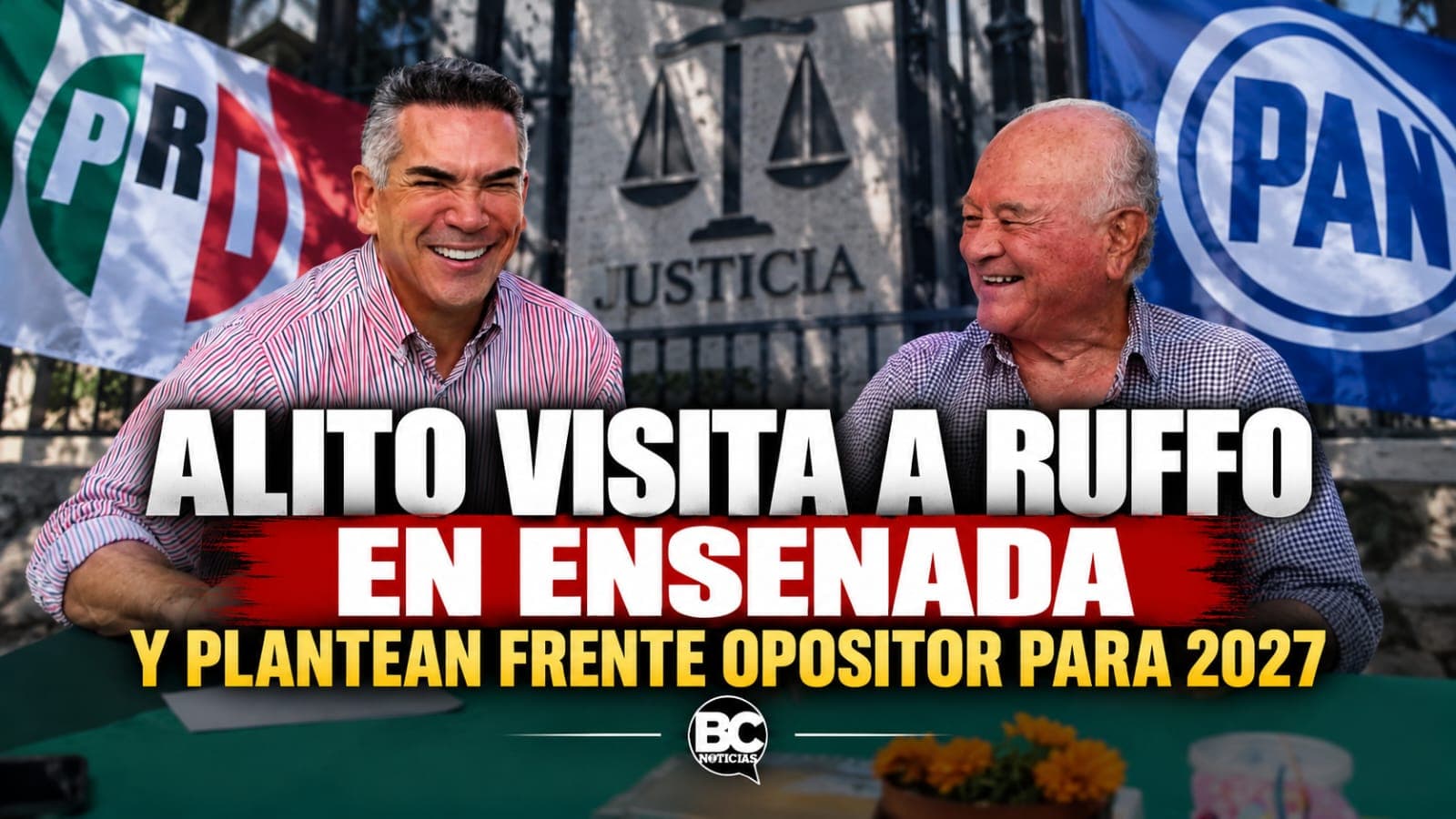 Alito visita a Ruffo en Ensenada; perfilan frente opositor rumbo a 2027