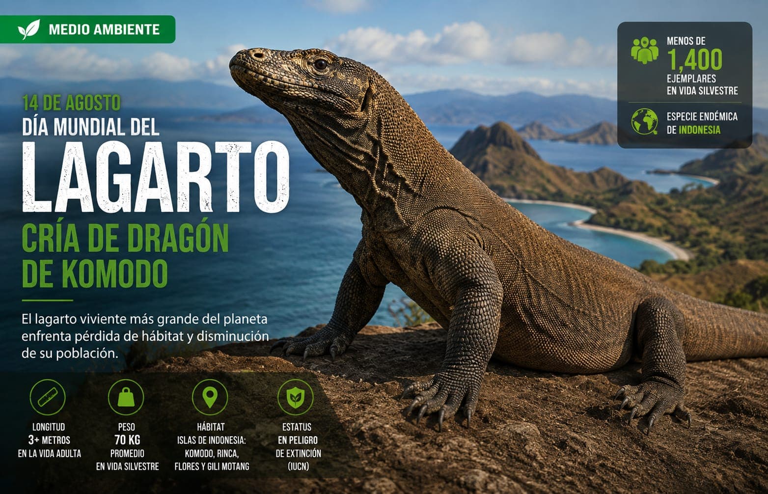 Nace un dragón para evitar su extinción: el gigante de Komodo lucha por sobrevivir