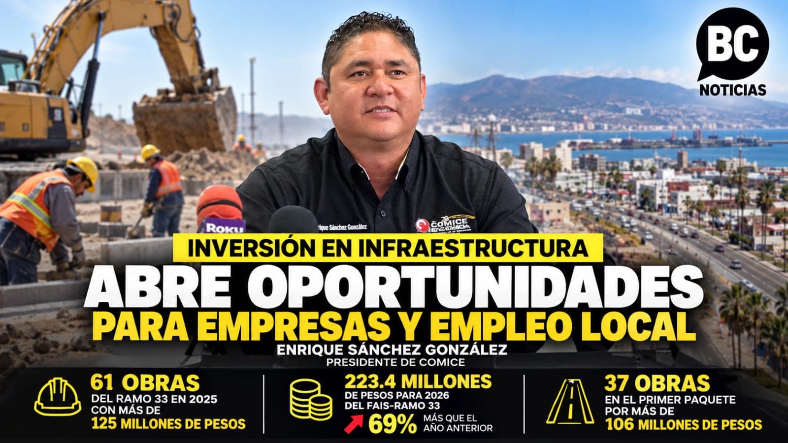Inversión en infraestructura abre oportunidades para empresas y empleo local: Enrique Sánchez González