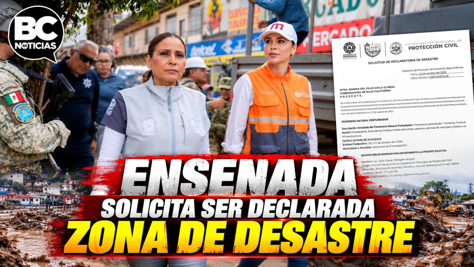 Solicita Claudia Agatón declaratoria de desastre natural tras daños de Rachel