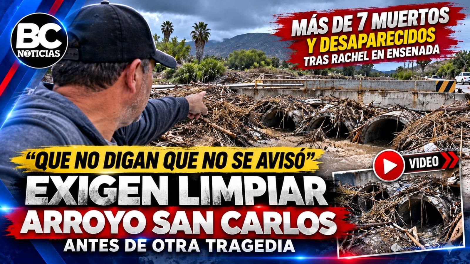 "Que no digan que no se avisó": exigen limpiar arroyo San Carlos antes de otra tragedia