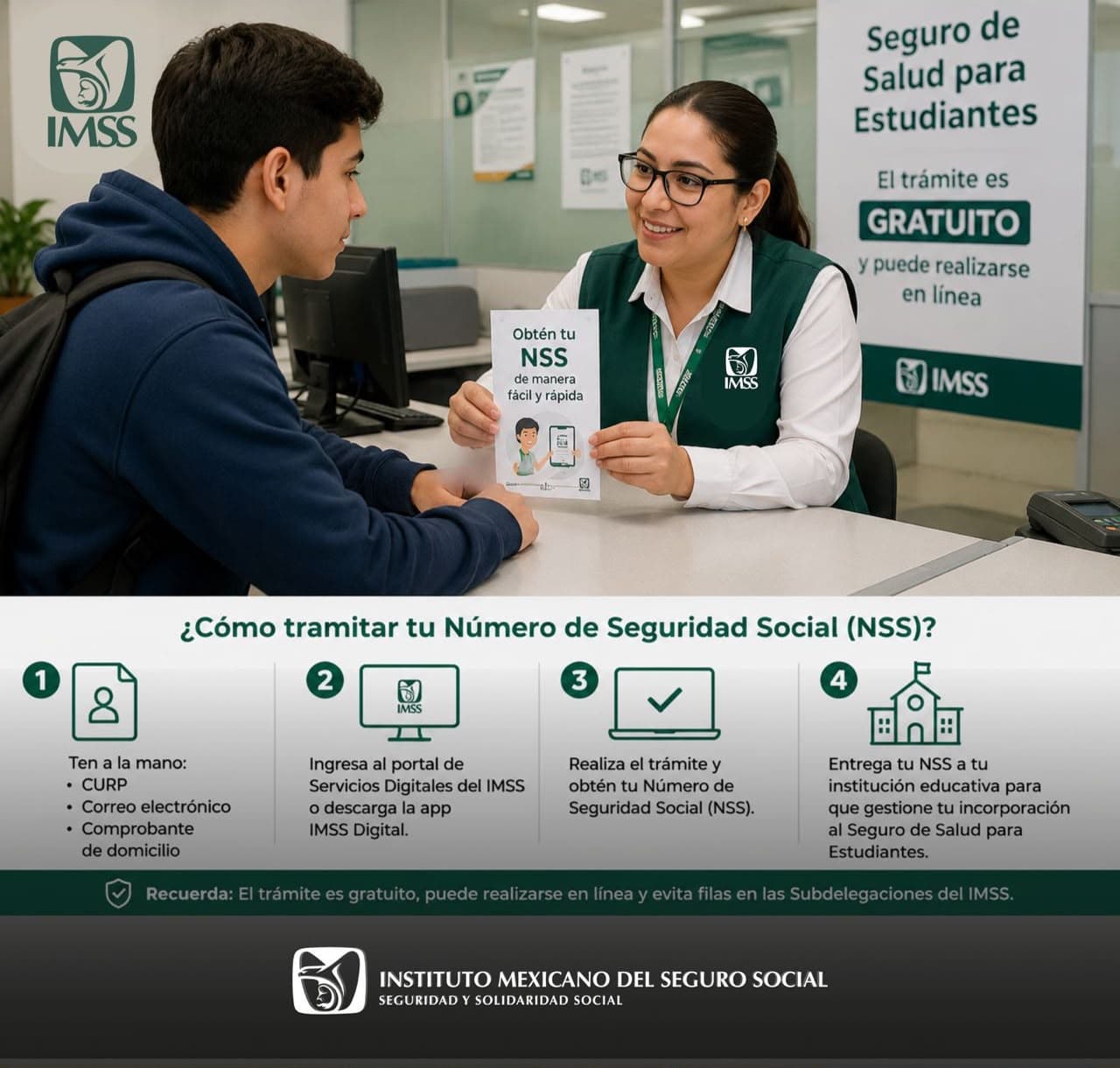 Llama IMSS Baja California a estudiantes a tramitar en línea su Número de Seguridad Social