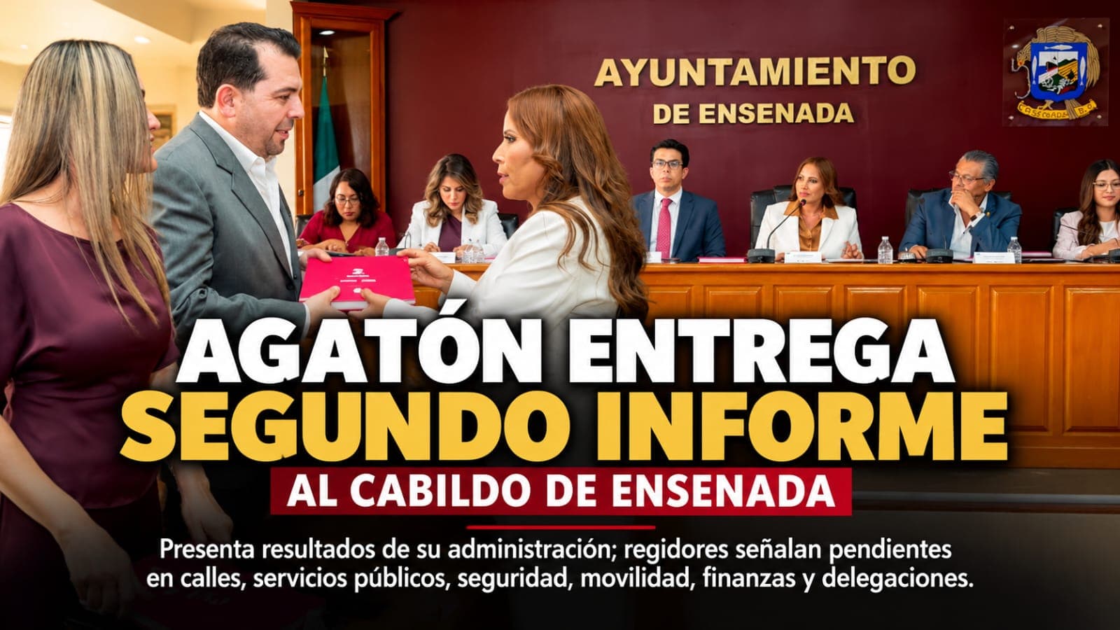 Agatón entrega Segundo Informe; Cabildo pone calles, servicios, seguridad y finanzas entre los pendientes